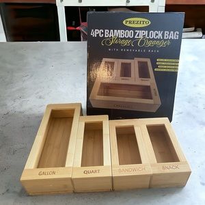 New in Box 4pc  Ziplock Bag organizer